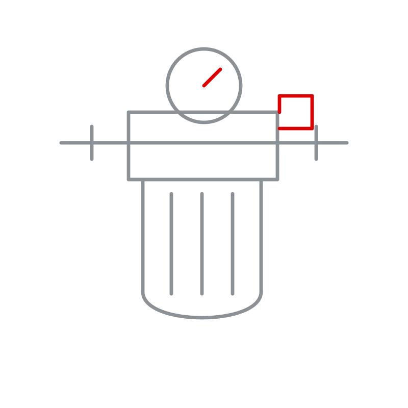 Filter und Leckageschutz – schematische Darstellung